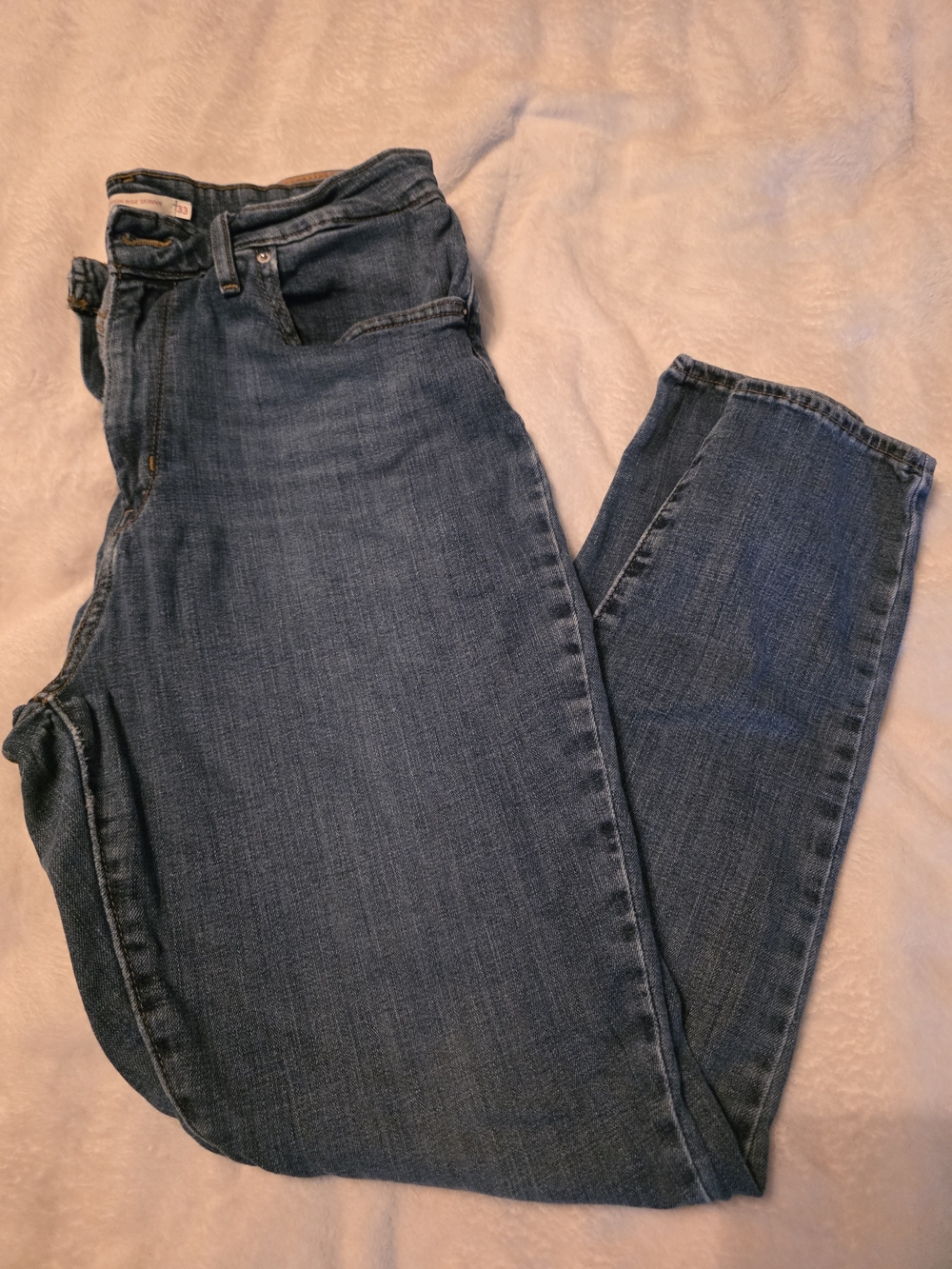 High-Rise Women's Dark Blue Straight-Leg Jeans